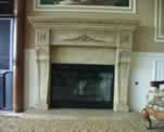 European Style Fireplace Faux to Look Light Warn Stone Shades